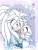 Size: 1266x1677 | Tagged: safe, artist:segasonicmiku, silver the hedgehog, oc, oc:angel the hedgehog (segasonicmiku), hedgehog, 2025, abstract background, aged down, baby, carrying them, duo, falling leaf, female, leaf, looking at each other, male, mother and child, mother and son, smile, smiling at them, sparkles