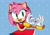Size: 1200x848 | Tagged: safe, artist:ghostlykuma, amy rose, hedgehog, 2026, amybetes, cute, female, heart, heart hands, mouth open, outline, smile, solo, standing