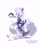 Size: 1721x2048 | Tagged: safe, artist:maira_noe_, tangle the lemur, lemur, 2026, 35 days sonic, clenched fists, dust clouds, english text, female, looking offscreen, punching, simple background, skidding, smile, solo, standing, text, treads, white background