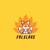 Size: 1000x1000 | Tagged: safe, artist:robertbegg_art, miles "tails" prower, fox, 2026, 35 days sonic, cute, english text, flat colors, kitsune, male, simple background, sitting, smile, solo, tailabetes, text, treads, yellow background