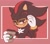 Size: 2047x1795 | Tagged: safe, artist:shadow3love, shadow the hedgehog, hedgehog, 2026, coffee, drink, glasses, holding something, lidded eyes, looking at viewer, male, signature, smile, smiling at viewer, solo