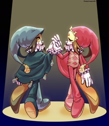 Size: 1620x1869 | Tagged: safe, artist:negativespace06, 2026, cute, duality, eyes closed, holding hands, lights, looking at each other, lunar the suger glider, nonbinary, smile, soleil the sugar glider, soleilabetes, solo, spotlight, standing, sugar glider