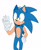 Size: 1085x1311 | Tagged: safe, artist:dramaticalcorgi, sonic the hedgehog, hedgehog, 2019, flat colors, hand on hip, male, simple background, smile, solo, standing, waving, white background