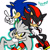 Size: 600x600 | Tagged: safe, artist:nenikat, shadow the hedgehog, silver the hedgehog, sonic the hedgehog, hedgehog, gloves, looking at viewer, male, pose, shoes, signature, simple background, trio, white background