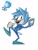 Size: 736x981 | Tagged: safe, artist:greyrat44, hedgehog, barely sonic related, blue fur, child, clothes, crossover, cub, duality, fingerless gloves, fixie, jumpsuit, male, mobianified, nolik, shoes, sneakers, solo, the fixies