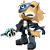 Size: 2500x2500 | Tagged: safe, artist:darkhedgehog23, artist:nibroc-rock, whisper the wolf, 2020, 3d, absurd res, eyes closed, fangs, holding something, simple background, smile, solo, standing, transparent background