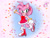 Size: 1032x774 | Tagged: safe, artist:catythefluffycat274, amy rose, hedgehog, 2026, amy's halterneck dress, clothes, dress, female, headband, heart, looking at viewer, open mouth, open smile, shoes, smile, smiling at viewer, solo, standing, standing on one leg