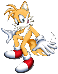 Size: 854x1092 | Tagged: safe, artist:lightningchaos20, artist:redfiregreenthunder5, miles "tails" prower, fox, 2012, alternate version, colored version, looking at viewer, male, mouth open, open smile, simple background, smile, solo, transparent background