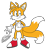 Size: 860x929 | Tagged: safe, artist:aso-designer, miles "tails" prower, fox, gloves, looking at viewer, male, shoes, simple background, smile, smiling at viewer, solo, standing, transparent background