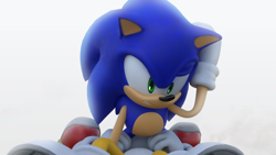 Size: 1920x1080 | Tagged: safe, artist:_nav_o, miles "tails" prower, sonic the hedgehog, 2025, 3d, 69 position, all fours, clenched teeth, duo, front view, frown, hand on head, lying down, solo focus, sonic 4: episode 2, treads
