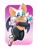 Size: 1500x2000 | Tagged: suggestive, artist:byuni, rouge the bat, bat, female, gradient background, holding something, outline, solo, white outline