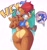 Size: 2649x2790 | Tagged: suggestive, artist:saguinee, nicole the handheld, sally acorn, sonic the hedgehog, chipmunk, hedgehog, 2026, busty sally, butt, dialogue, duo, english text, eye clipping through hair, eyebrow clipping through hair, female, hands behind back, holding something, male, musical note, nokia, sally x sonic, sally's vest and boots, shipping, simple background, speech bubble, straight, sweatdrop, wagging finger
