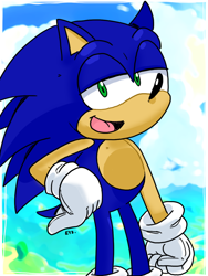 Size: 906x1208 | Tagged: safe, artist:theeyzmaster, sonic the hedgehog