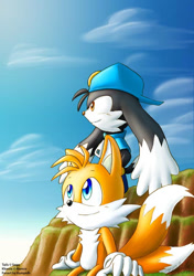 Size: 562x800 | Tagged: safe, artist:kampidh, miles "tails" prower, klonoa