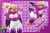 Size: 1095x730 | Tagged: safe, artist:juantendo64, wave the swallow, abstract background, blushing, character name, checkered background, female, grin, holding something, outline, smile, white outline, wink