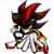 Size: 1080x1080 | Tagged: safe, artist:kinetiklite, shadow the hedgehog, hedgehog, clenched fist, looking at viewer, male, reaching towards the viewer, simple background, solo, white background