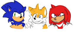 Size: 1280x554 | Tagged: safe, artist:rabiesram, knuckles the echidna, miles "tails" prower, sonic the hedgehog