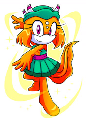 Size: 900x1274 | Tagged: safe, artist:arung98, coral the betta, 2017, betta, cute, female, fish, looking at viewer, pose, simple background, smile, smiling at viewer, solo, sparkles, standing, white background