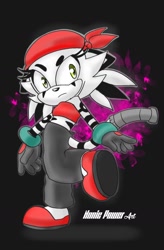 Size: 1080x1643 | Tagged: safe, artist:nonicpower, jian the tiger, 2023, abstract background, cybernetic, female, looking at viewer, looking back, looking back at viewer, pose, solo, tiger