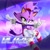 Size: 2048x2048 | Tagged: safe, artist:tailbiscuits, blaze the cat, cat, 2026, 3d, blaze's tailcoat, character name, clothes, dress, echo background, english text, female, fur markings, looking at viewer, mid-air, outline, solo, text
