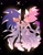 Size: 1110x1428 | Tagged: safe, artist:yadi_delulu, blaze the cat, sonic the hedgehog, cat, hedgehog, alternate outfit, blushing, clothes, dress, female, fully clothed, looking at each other, male, shipping, sonaze, sparkles, straight, suit