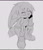 Size: 782x912 | Tagged: safe, artist:indigobeatss, kit the fennec, 2025, chest fluff, fennec, flat colors, grey background, greyscale, lidded eyes, looking offscreen, male, monochrome, simple background, solo, standing