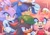 Size: 2039x1447 | Tagged: safe, artist:_kukuun, amy rose, blaze the cat, shadow the hedgehog, sonic the hedgehog, cat, hedgehog, the murder of sonic the hedgehog, 2026, amybetes, apron, blazebetes, blushing, camera, cap, clenched teeth, clothes, cute, dress, female, group, hat, holding something, looking at viewer, male, scarf, selfie, shadowbetes, signature, smile, sonabetes, sparkles, wink