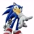 Size: 2048x2048 | Tagged: safe, artist:srefreshproject, sonic the hedgehog, hedgehog, 2026, 3d, from below, hand out, looking at viewer, looking down, looking down at viewer, male, mouth open, open smile, reaching towards the viewer, simple background, smile, smiling at viewer, soap shoes, solo, standing, white background