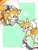 Size: 1536x2048 | Tagged: safe, artist:egg_azarashi, miles "tails" prower, fox, 2026, :o, blushing, border, duality, exclamation mark, hang glider, looking at viewer, looking down, male, mouth open, musical note, outline, rail grinding, railing, smile, solo, sonic the hedgehog 2 (8bit), speech bubble