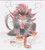 Size: 1158x1279 | Tagged: safe, artist:pespillo, shadow the hedgehog, monkey, 2026, angry, chest fluff, clenched teeth, eyelashes, frown, gelada, hand on ground, lidded eyes, male, shoulder fluff, sketch, solo, species swap, yellow eyes