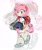 Size: 1720x2048 | Tagged: safe, artist:dokukiui, amy rose, chao, alternate outfit, alternate shoes, boxing gloves, echo background, leg warmers, school uniform, sneakers, solo