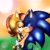 Size: 3000x3000 | Tagged: safe, artist:xxselenathevampirexx, sally acorn, sonic the hedgehog, chipmunk, hedgehog, 2015, afternoon, blushing, daytime, duo, female, grass, grass field, hugging, jealousy, male, sally x sonic, sally's ringblader outfit, shipping, straight, sun