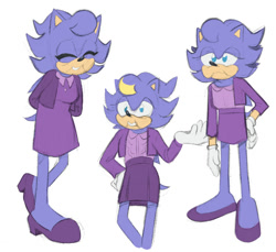 Size: 747x683 | Tagged: safe, artist:jadeyarts, bernadette hedgehog, hedgehog, female, hand on hip, hands behind back, simple background, smile, white background