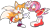 Size: 1280x720 | Tagged: safe, artist:superzachworldart, amy rose, miles "tails" prower, fox, hedgehog, 2026, clothes, dress, duo, eyelashes, female, hand on hip, looking at viewer, male, mouth open, open smile, pointing, simple background, smile, smiling at viewer, standing, standing on one leg, transparent background, v sign, wink, winking at viewer