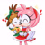 Size: 1280x1280 | Tagged: safe, artist:holasoyleyla, amy rose, hedgehog, 2026, amybetes, blushing, carrying them, clothes, cute, dress, duo, eimi the hedgehog, eimibetes, eyes closed, female, happy, heart, self paradox, simple background, skirt, smile, sonic the hedgehog (shogakukan), treads, white background