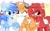 Size: 2003x1261 | Tagged: safe, artist:rinkaiwa, knuckles the echidna, miles "tails" prower, sonic the hedgehog, earth pony, fur markings, gender swap, goggles, my little pony, obtrusive watermark, pegasus, ponified, pony, species swap, watermark