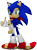 Size: 744x1009 | Tagged: safe, artist:knight_of_the_storm, artist:pukopop, sonic the hedgehog, hedgehog, 2022, 3d, bandana, eyelashes, fingerless gloves, hand on hip, leg warmers, lidded eyes, low poly, male, nike mouth, simple background, solo, standing, thumbs up, transparent background