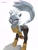 Size: 1536x2048 | Tagged: safe, artist:soranygyart, tangle the lemur, bending over, butt, lidded eyes, simple background, smile, white background