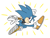 Size: 2160x1620 | Tagged: safe, oc, oc:shade the hedgehog, hedgehog, character sheet, fight, flat colors, leaping, pencilwork, scarf, treads, yellow shoes