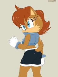 Size: 1536x2048 | Tagged: safe, artist:soranygyart, sally acorn, chipmunk, solo female