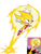 Size: 1620x2160 | Tagged: artist needed, safe, sonic the hedgehog, super sonic, classic sonic, edit, fight, flying, idw sonic the hedgehog, pencilwork, redraw, super form