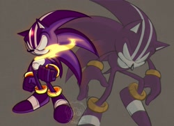 Size: 2048x1480 | Tagged: safe, artist:sirs_a_g_a, sonic the hedgehog, hedgehog, 2026, beige background, clenched fists, darkspine sonic, duality, fire, flame, male, simple background, solo, watermark