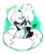 Size: 1300x1560 | Tagged: safe, artist:emilex56, tangle the lemur, whisper the wolf, lemur, wolf, 2026, blushing, duo, eye clipping through hair, eyes closed, female, gradient background, hand on face, holding each other, kiss, lesbian, monochrome, shipping, signature, simple background, standing, tail fluff, tangle x whisper, wagging tail, white background, wrapped in tail