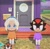 Size: 2048x1991 | Tagged: safe, artist:dia_sh_ma, maria robotnik, shadow the hedgehog, human, 2026, :|, cute, daytime, duo, female, frown, grass, hedge, house, looking at viewer, male, mariabetes, outdoors, screencap, shadowbetes, smile, standing, tomodachi life:living the dream, tree