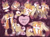 Size: 810x600 | Tagged: safe, artist:mercybhk, cream the rabbit, miles "tails" prower, oc, oc:villain miles, fox, rabbit, comic:where was my hero?, alternate universe, blushing, blushing ears, bouquet, cream x tails, duo, ear fluff, english text, female, floppy ears, flower, gradient background, heart, holding hands, holding something, kiss, kiss on cheek, male, outline, shipping, signature, standing, straight, surprise kiss, surprised, text