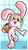 Size: 1440x2560 | Tagged: safe, artist:fourball, cream the rabbit, rabbit, 2025, basket, blushing, border, brown nose, creamabetes, cute, easter, easter basket, easter egg, egg, female, holding something, kigurumi, mouth open, open smile, outline, paws, signature, smile, smiling at viewer, solo, solo female