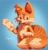 Size: 1699x1773 | Tagged: safe, artist:xndsa, miles "tails" prower, fox, 2023, character name, english text, gradient background, lineless, looking at viewer, male, mouth open, one fang, open smile, smile, smiling at viewer, solo, solo male, standing, text, whiskers