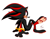 Size: 2000x1556 | Tagged: safe, artist:gunzcon, shadow the hedgehog, hedgehog, 2008, alternate version, barefoot, chest fluff, colored version, gloves off, hand on ground, legs crossed, male, pawpads, paws, signature, simple background, sitting, solo, solo male, white background