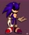 Size: 2160x2574 | Tagged: semi-grimdark, artist:exhaloart, sonic the hedgehog, oc, oc:sonic.exe, hedgehog, 2024, amy loves sonic (series), black sclera, bleeding, bleeding from eyes, blood, clenched teeth, looking at viewer, male, purple background, sharp teeth, signature, simple background, smile, smiling at viewer, solo, solo male, standing