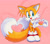 Size: 2300x2038 | Tagged: safe, artist:montyth, miles "tails" prower, fox, cute, gloves, heart, looking at viewer, male, open mouth, open smile, shoes, smiling at viewer, solo, standing, tailabetes